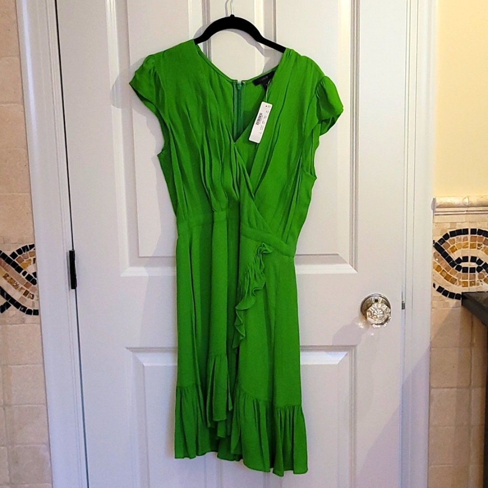 J. Crew green mini dress size 4 new with tags